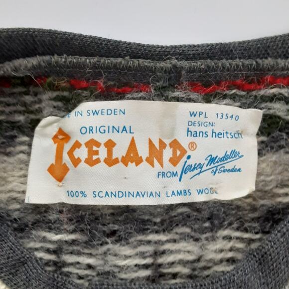 Vintage 1960s 100% Wool Sweater Icelandic Hans Heitson Womens Modeller of Sweden - Picture 5 of 9